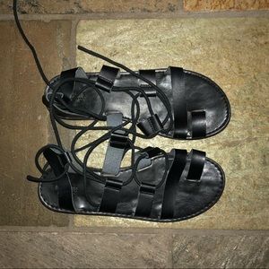 Black Gladiator sandals